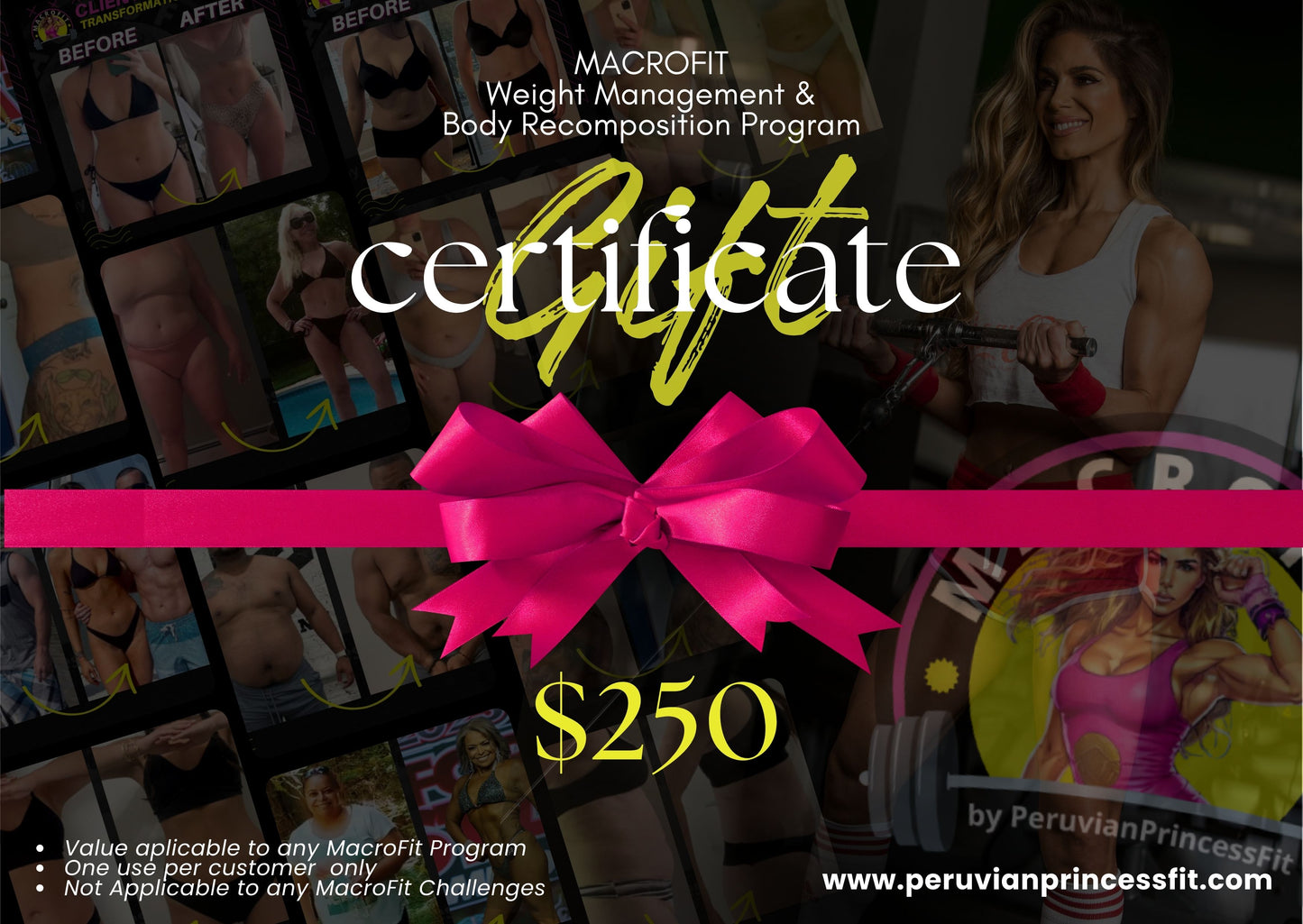 MacroFit Gift Cards - BUY $200 GET $250!